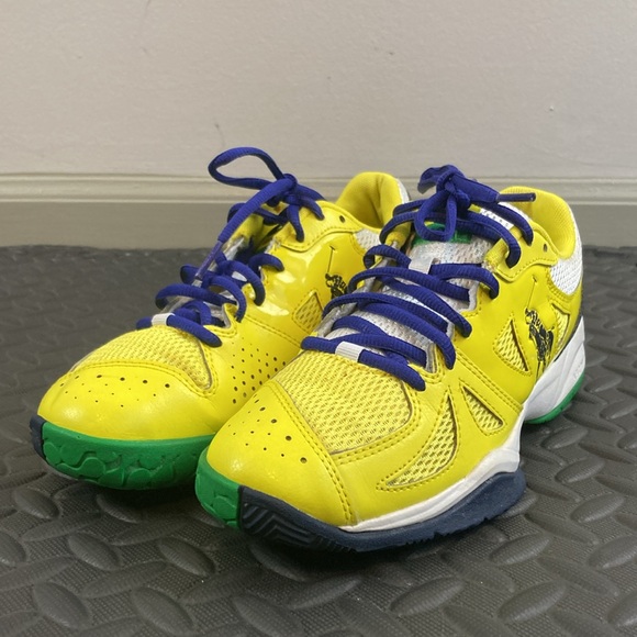 Polo Ralph Lauren by New Balance 696 Men’s Sneakers Athletic Yellow size 7 - Picture 2 of 11